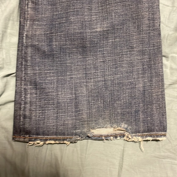 Guess Premium Distressed Y2K Embroidered Flare Jeans - Picture 3 of 6